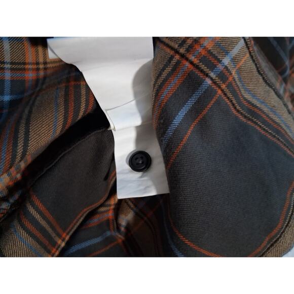 PrAna Los Feliz Slim Flannel Plaid Shirt Men's size Large Grungecore Button up - Picture 13 of 16